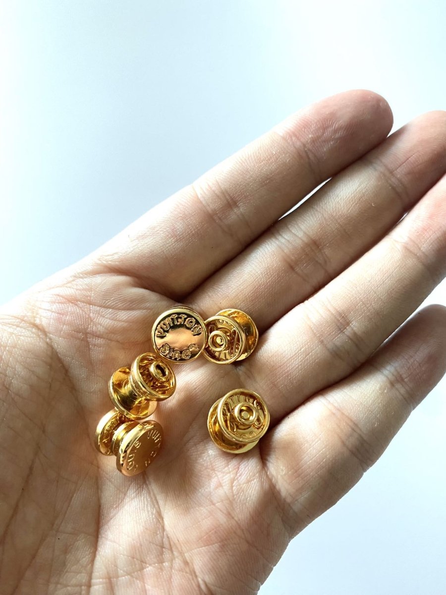 Louis Vuitton LV Gold Snap Button Nails for Handmade Bags Repair Custom DIY Crafts - mingfabricstore