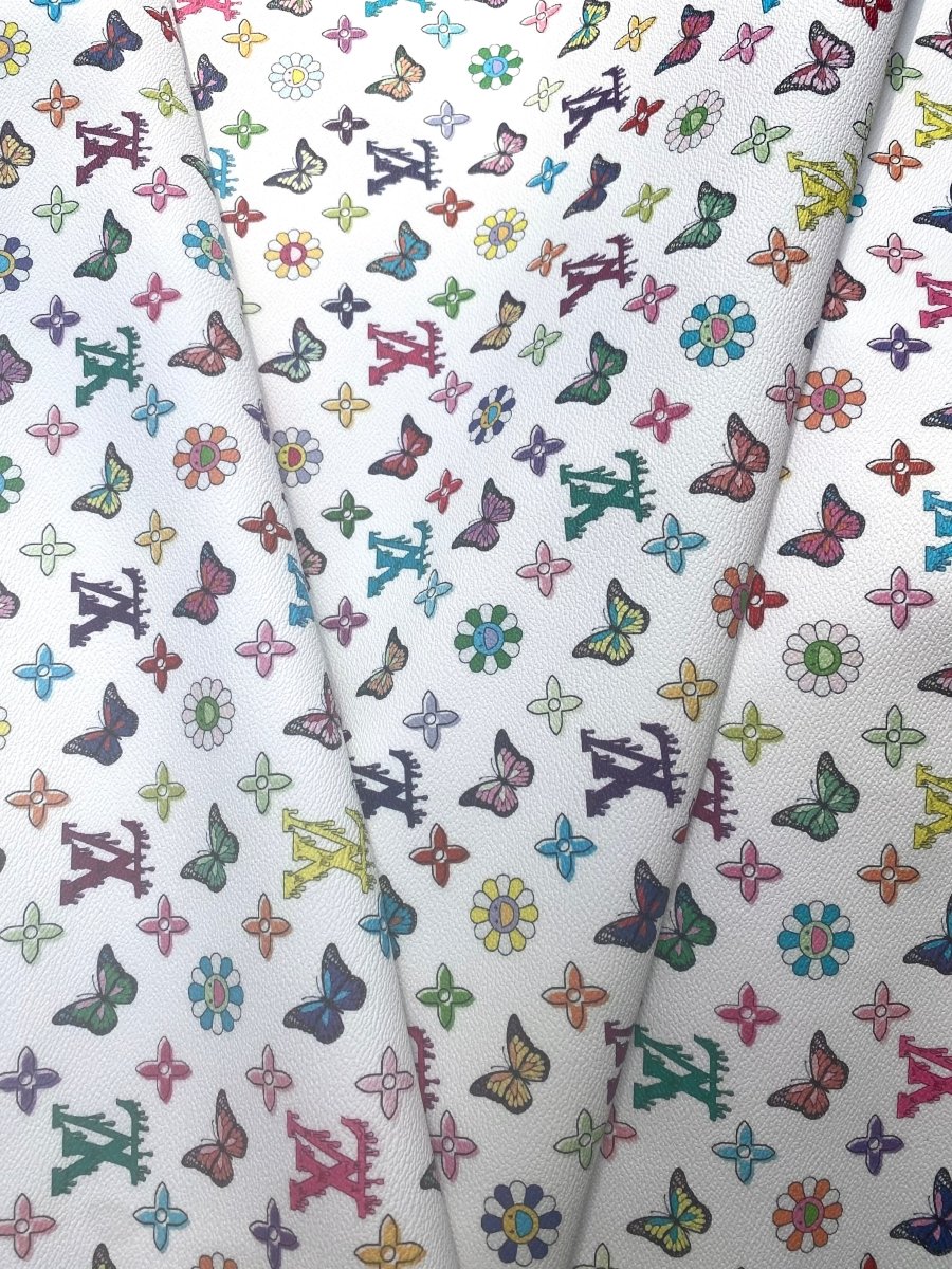 Louis Vuitton Murakami Takashi Vinyl Leather for Handmade Custom Creations DIY - mingfabricstore