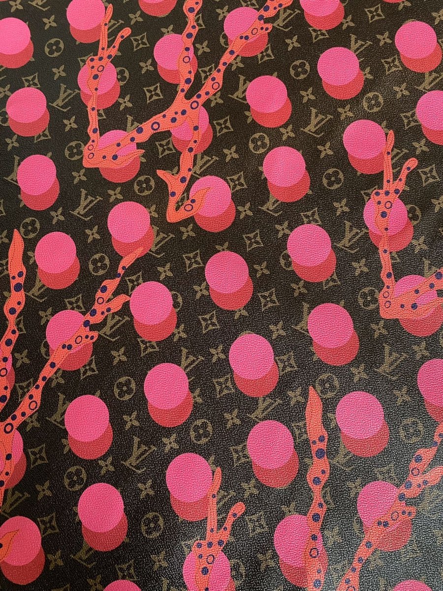 Louis Vuitton Yayoi Kusama Leather Materials for Handmade Custom Bag Sewing Upholstery - mingfabricstore