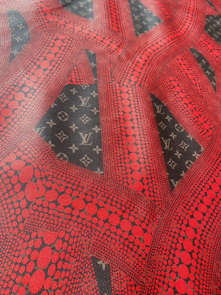 Louis Vuitton Yayoi Kusama Leather Materials for Handmade Custom Bag Sewing Upholstery - mingfabricstore