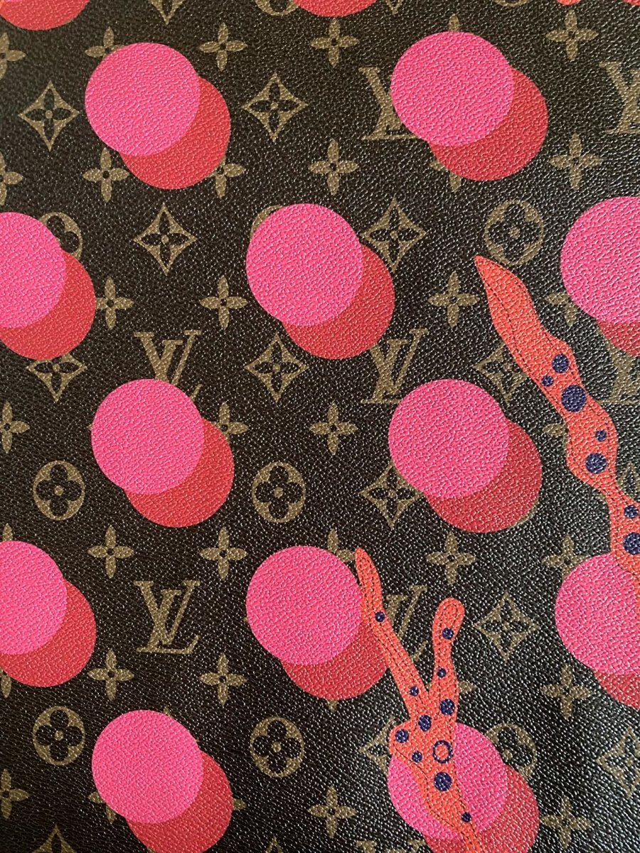 Louis Vuitton Yayoi Kusama Leather Materials for Handmade Custom Bag Sewing Upholstery - mingfabricstore