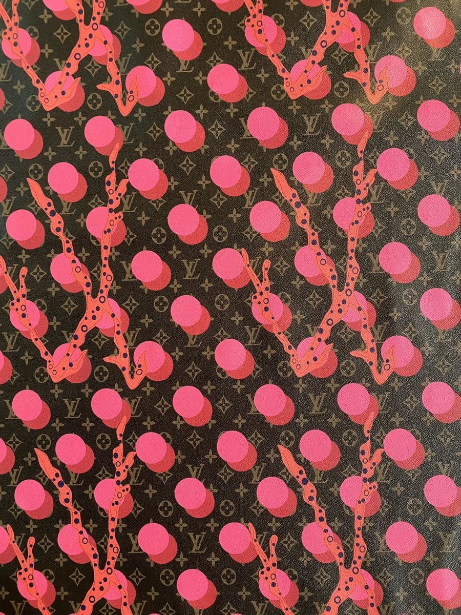 Louis Vuitton Yayoi Kusama Leather Materials for Handmade Custom Bag Sewing Upholstery - mingfabricstore