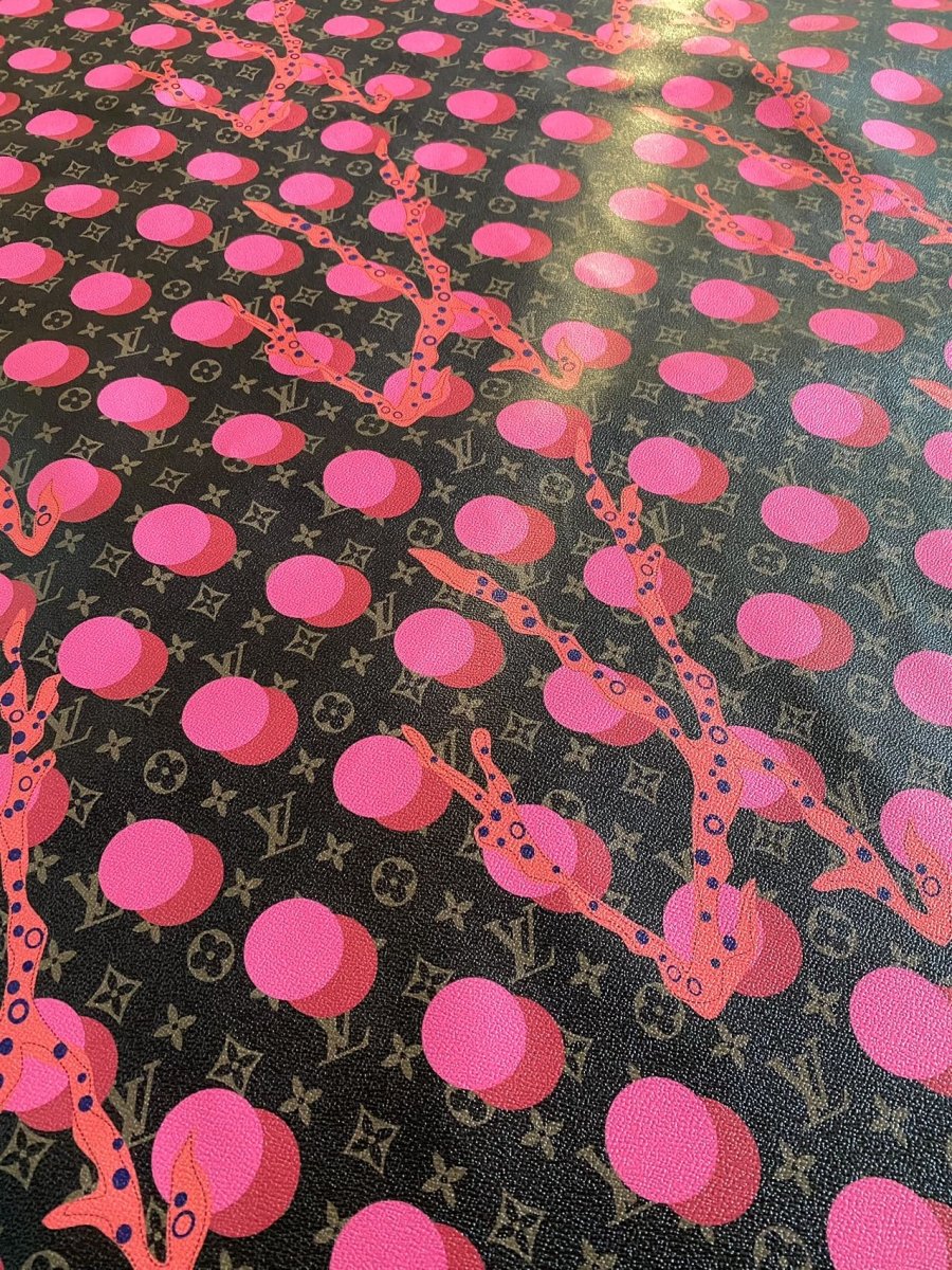 Louis Vuitton Yayoi Kusama Leather Materials for Handmade Custom Bag Sewing Upholstery - mingfabricstore