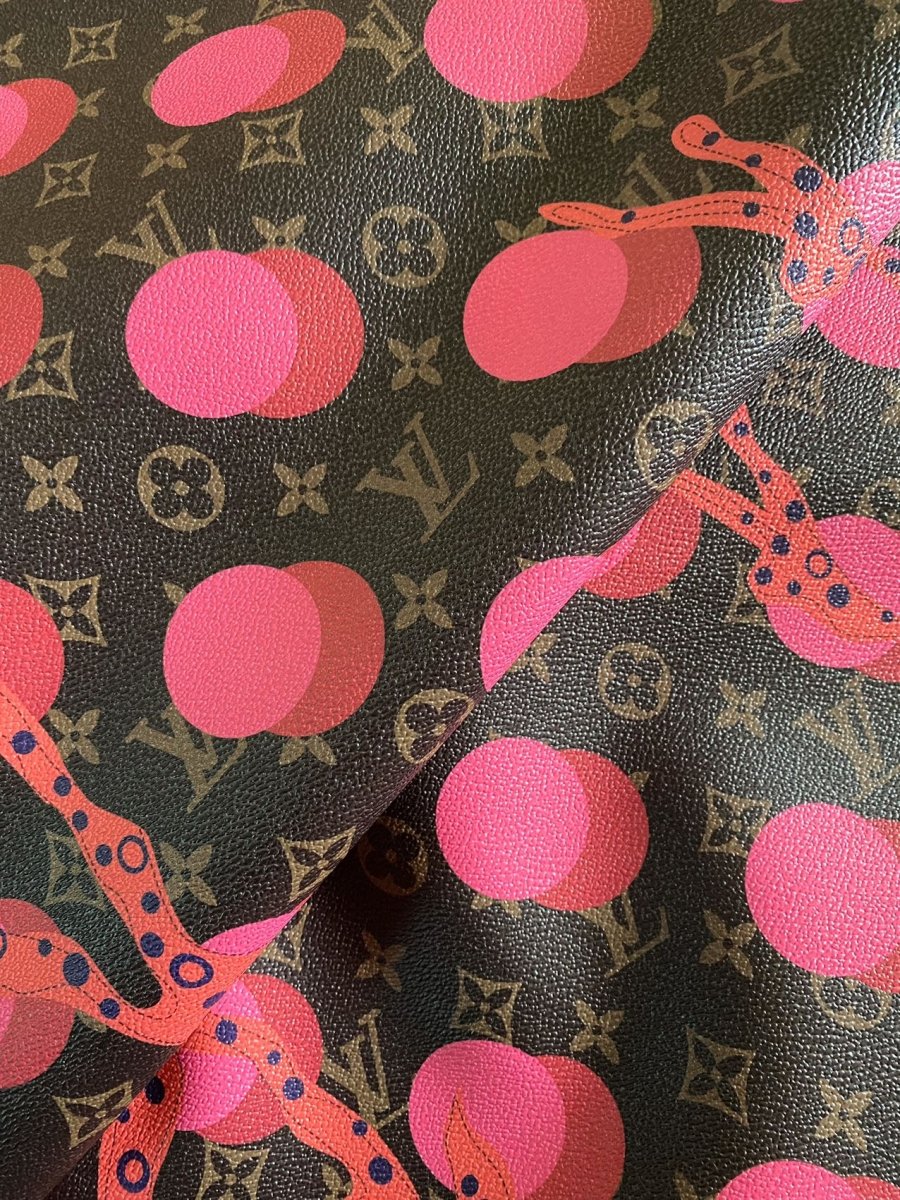 Louis Vuitton Yayoi Kusama Leather Materials for Handmade Custom Bag Sewing Upholstery - mingfabricstore