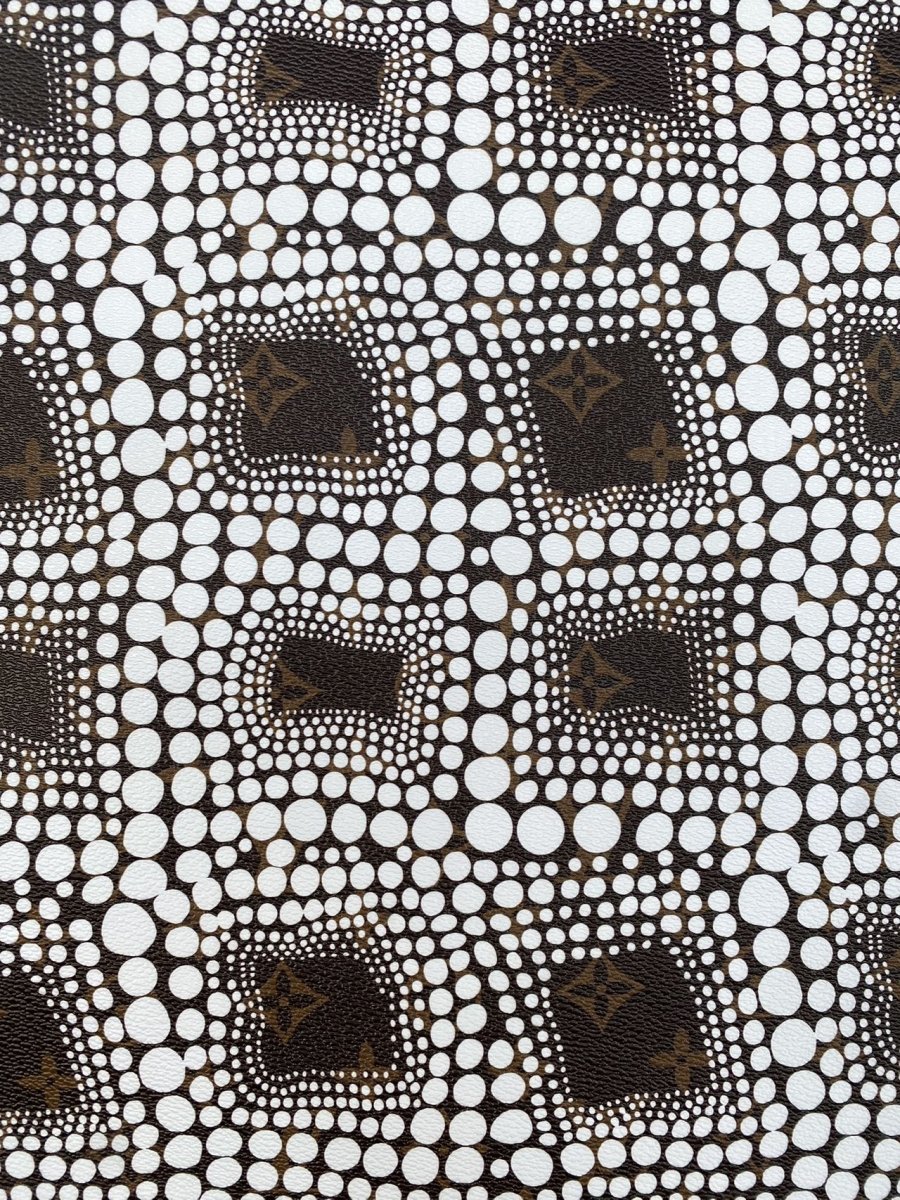 Louis Vuitton Yayoi Kusama LV Leather Sheet Vinyl Fabric for Bag Sewing Home Decor - mingfabricstore