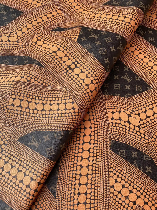 Louis Vuitton Yayoi Kusama LV Leather Sheet Vinyl Fabric for Bag Sewing Home Decor - mingfabricstore