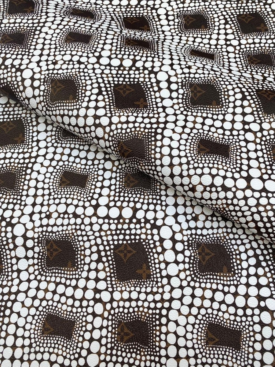 Louis Vuitton Yayoi Kusama LV Leather Sheet Vinyl Fabric for Bag Sewing Home Decor - mingfabricstore