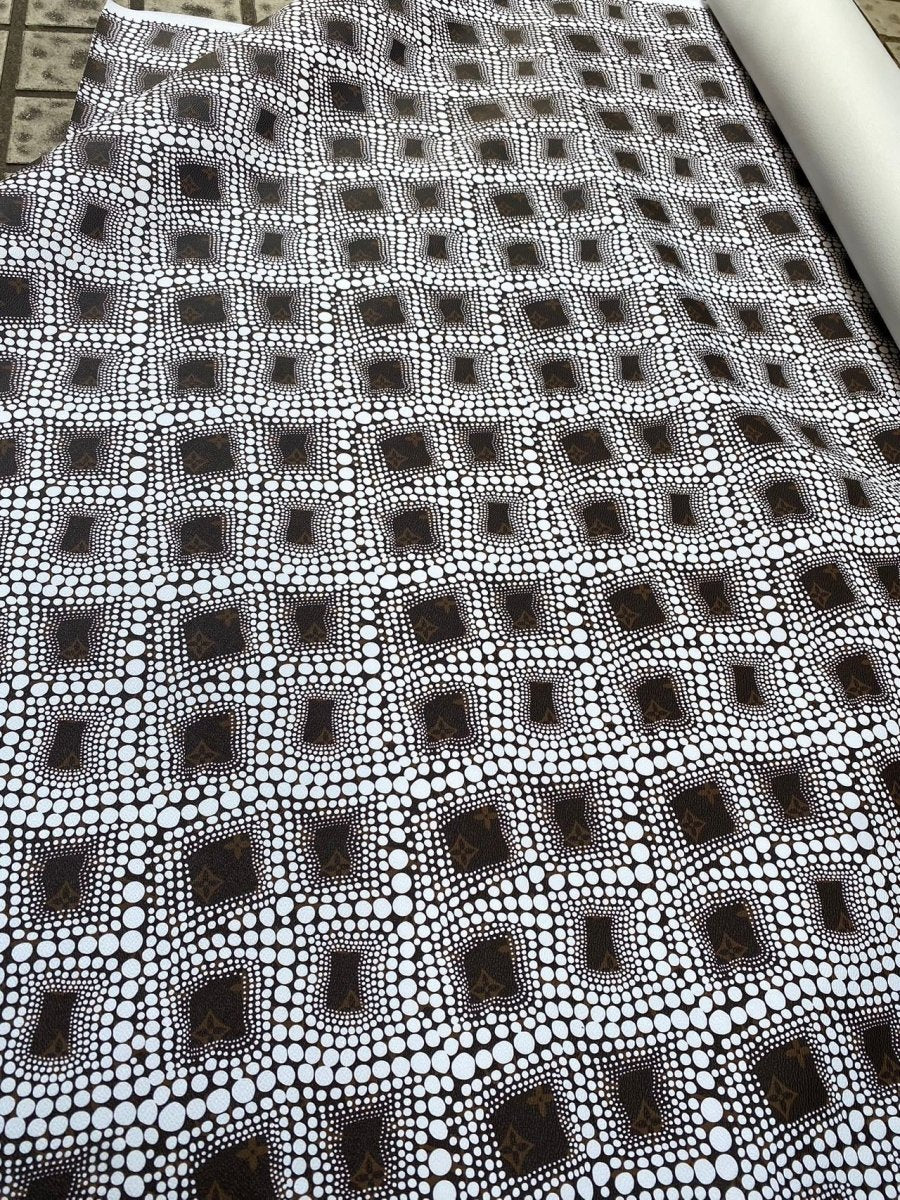 Louis Vuitton Yayoi Kusama LV Leather Sheet Vinyl Fabric for Bag Sewing Home Decor - mingfabricstore