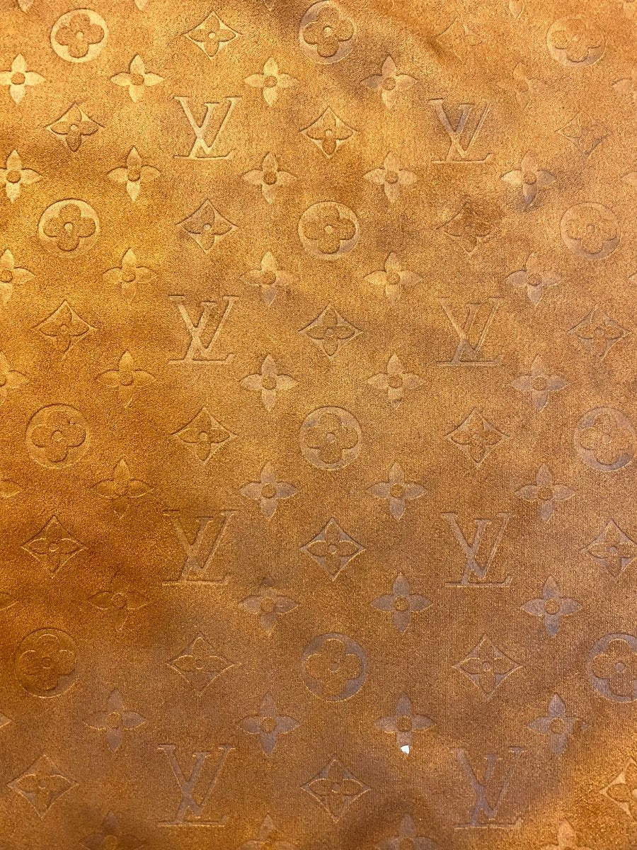 Luxury Brown Warm Suede Louis Vuitton Fabric for Handmade Custom DIY Clothing - mingfabricstore