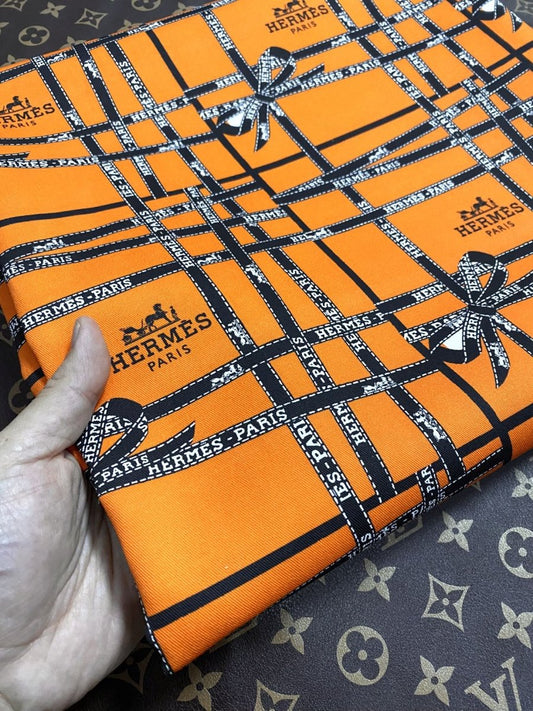 Luxury Hermes Designer Inspired Cotton Fabric Sold by Yard - mingfabricstore