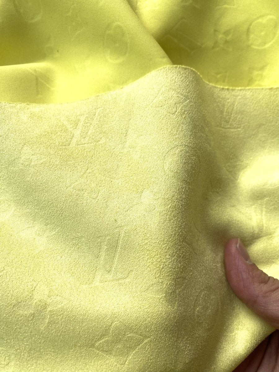 Luxury Yellow Warm Suede Louis Vuitton Fabric for Handmade Custom DIY Clothing - mingfabricstore