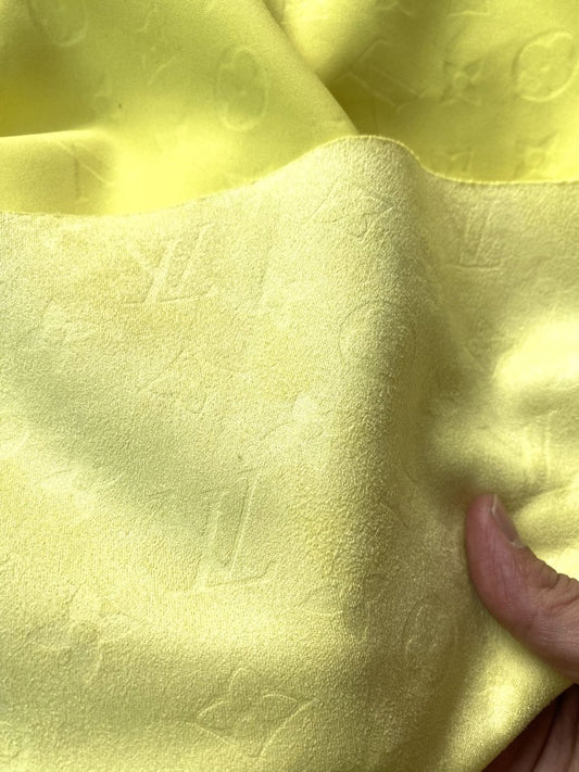 Luxury Yellow Warm Suede Louis Vuitton Fabric for Handmade Custom DIY Clothing - mingfabricstore
