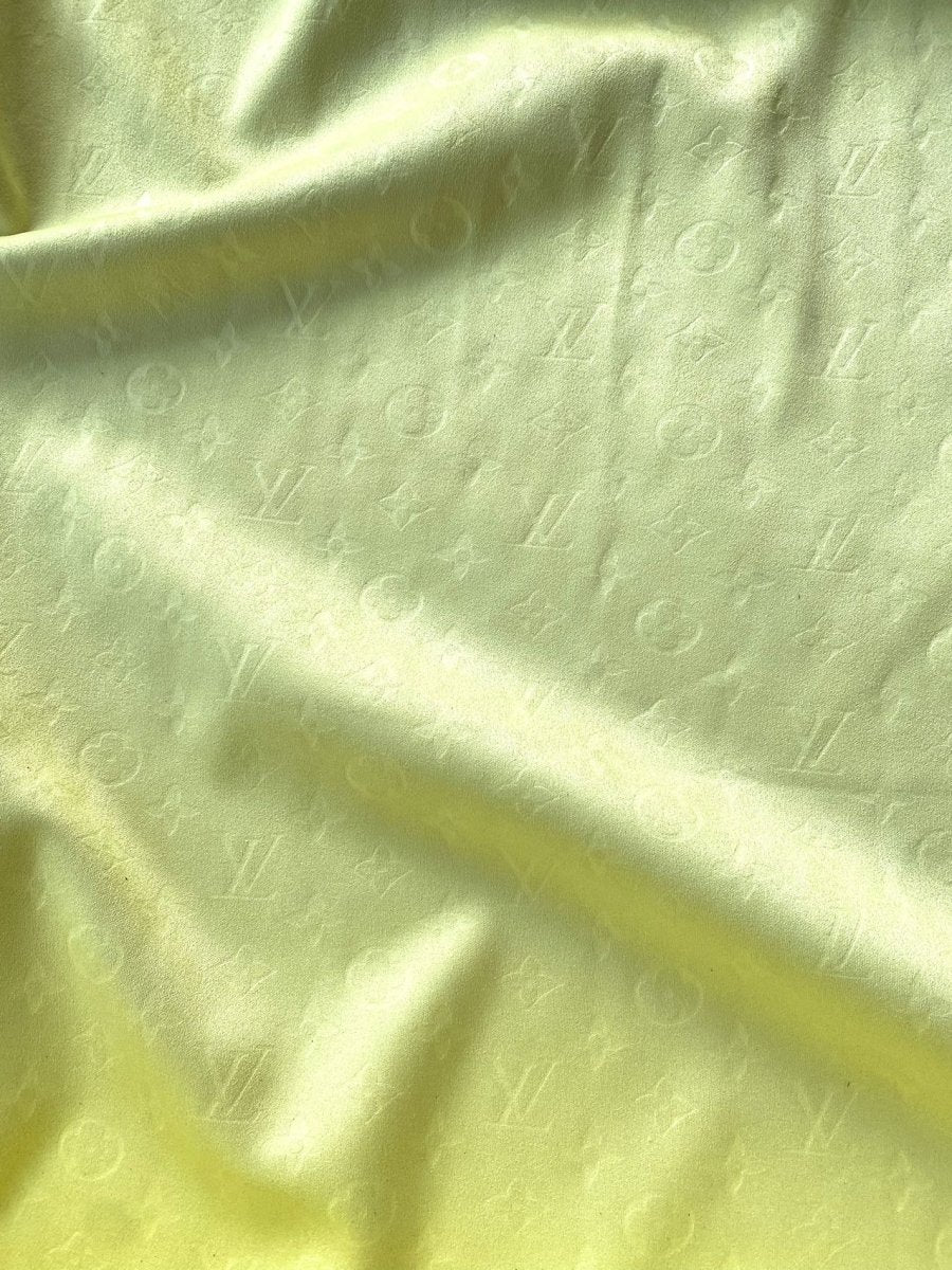 Luxury Yellow Warm Suede Louis Vuitton Fabric for Handmade Custom DIY Clothing - mingfabricstore