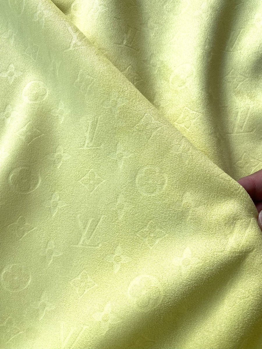 Luxury Yellow Warm Suede Louis Vuitton Fabric for Handmade Custom DIY Clothing - mingfabricstore