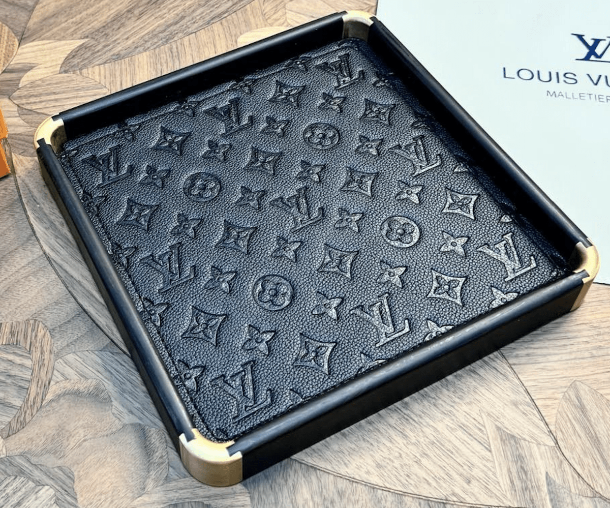 LV Black Wooden Tray - mingfabricstore