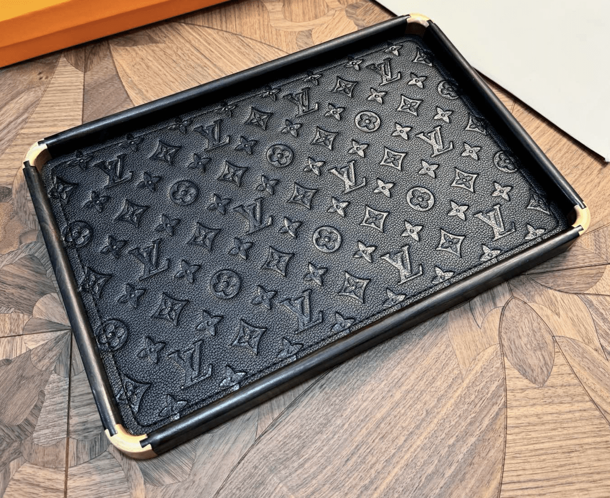 LV Black Wooden Tray - mingfabricstore