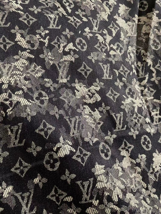 LV Denim Camouflage Cotton Fabric for Custom Jacket - mingfabricstore