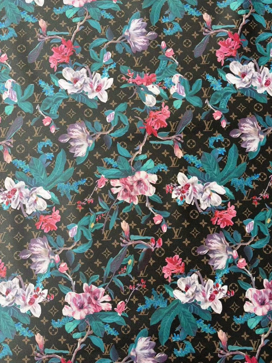 LV Flower Designer Fabric Sold by Yard for Crafts DIY Upholstery Projects - mingfabricstore