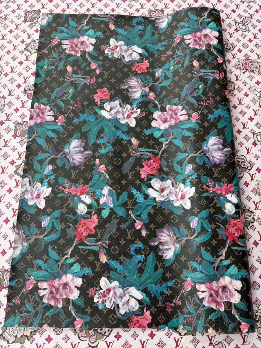LV Flower Designer Fabric Sold by Yard for Crafts DIY Upholstery Projects - mingfabricstore