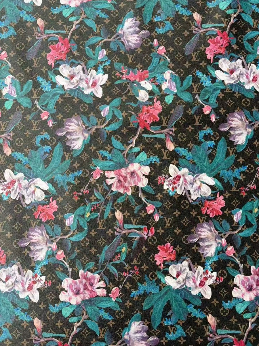 LV Flower Designer Fabric Sold by Yard for Crafts DIY Upholstery Projects - mingfabricstore