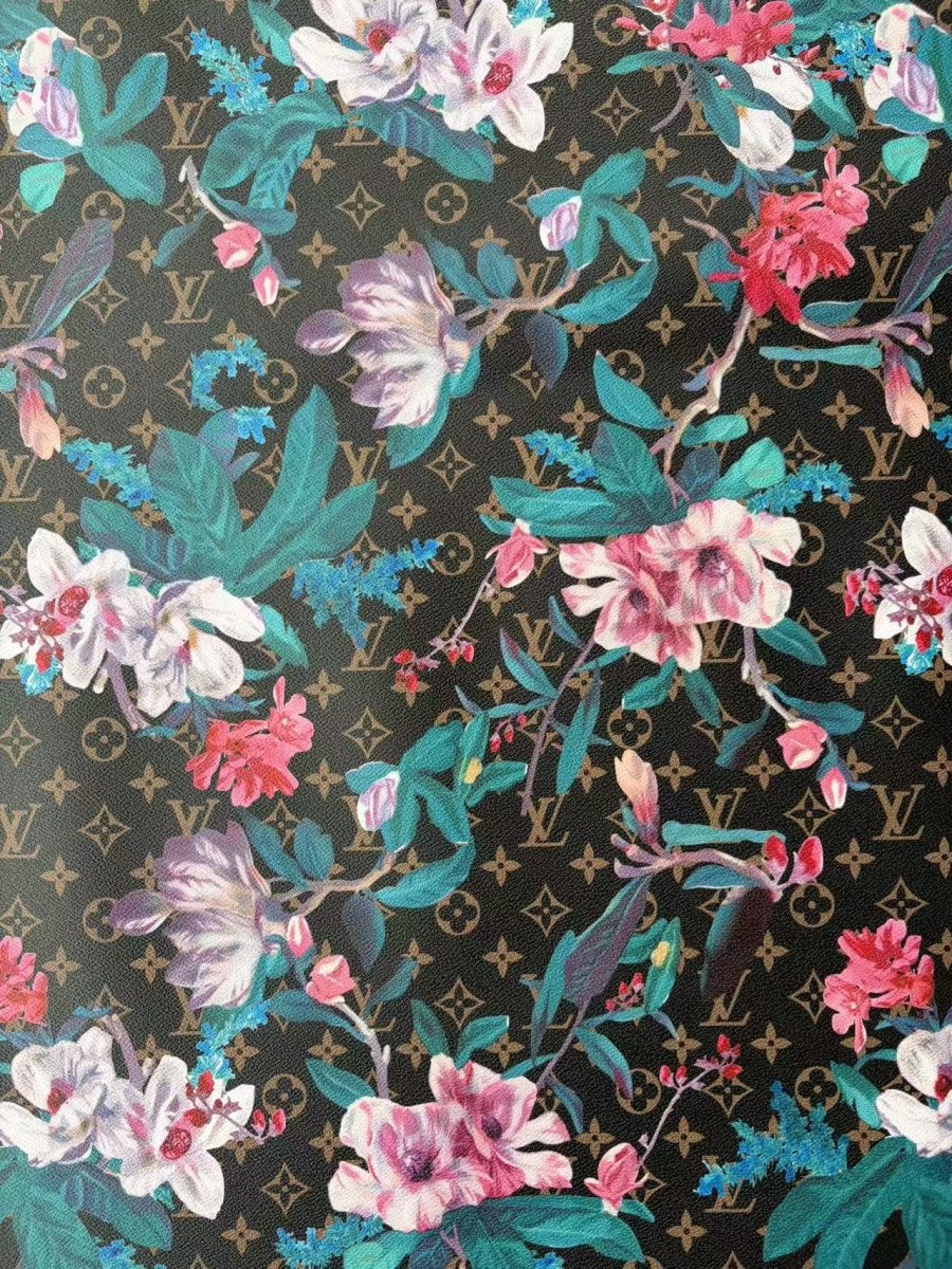 LV Flower Designer Fabric Sold by Yard for Crafts DIY Upholstery Projects - mingfabricstore