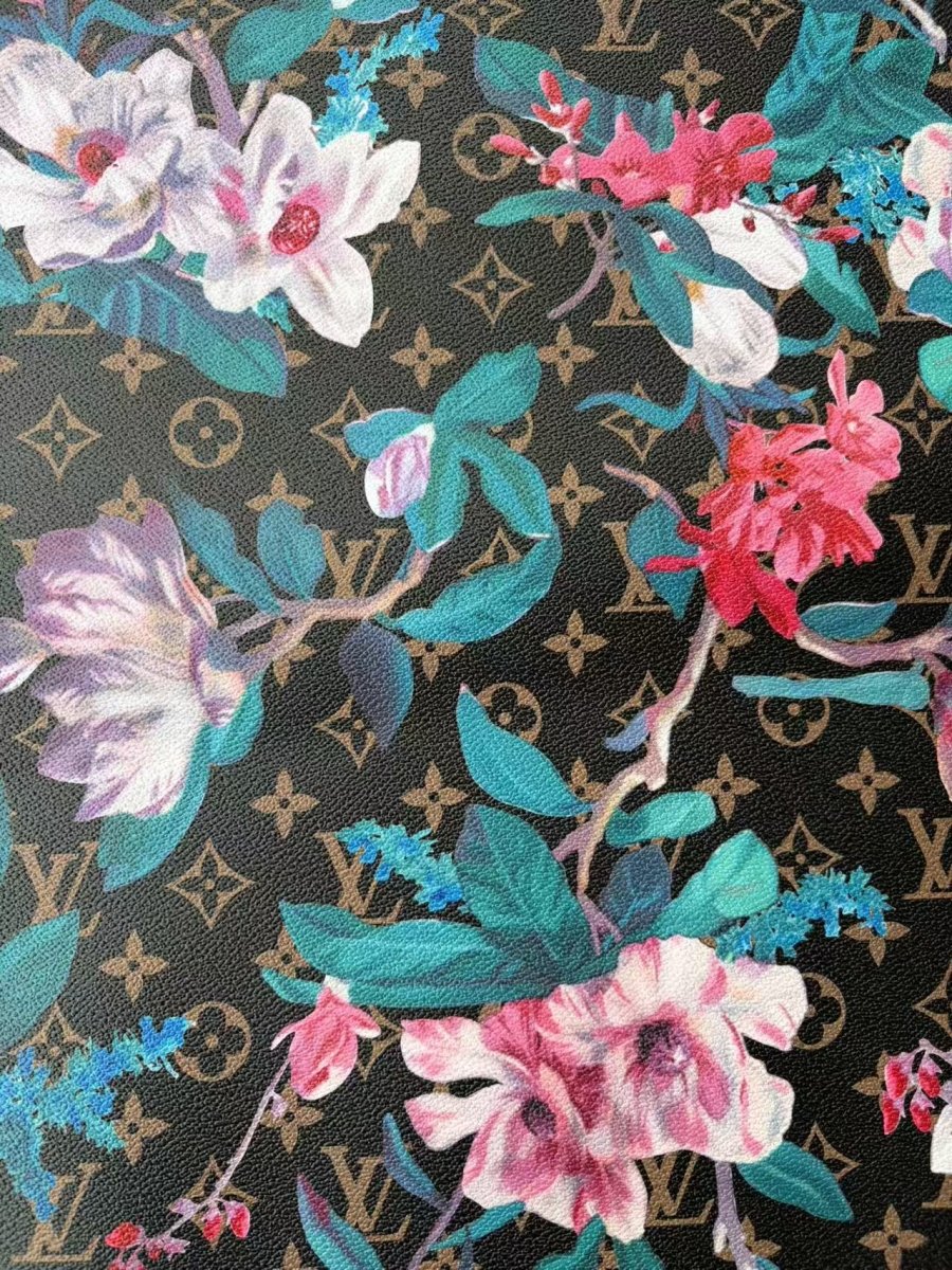 LV Flower Designer Fabric Sold by Yard for Crafts DIY Upholstery Projects - mingfabricstore