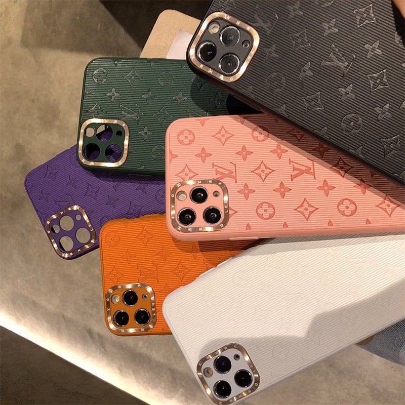 LV Leather Candy Colors Fantasic iPhone Cases - mingfabricstore