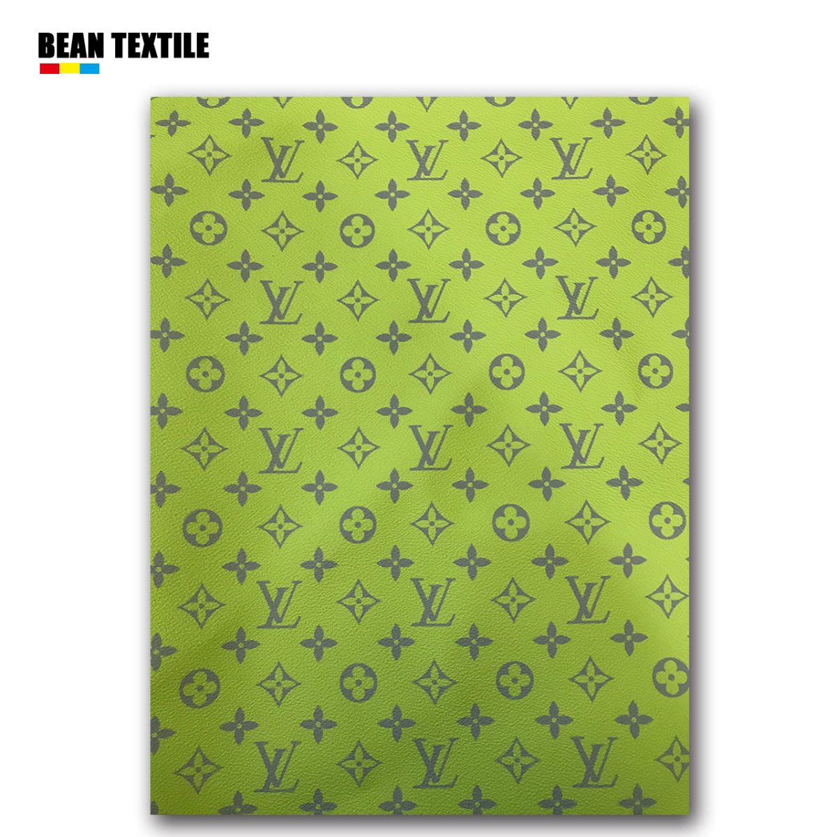 LV Leather Fabric Neon Green for Handmade Shoe Custom - mingfabricstore