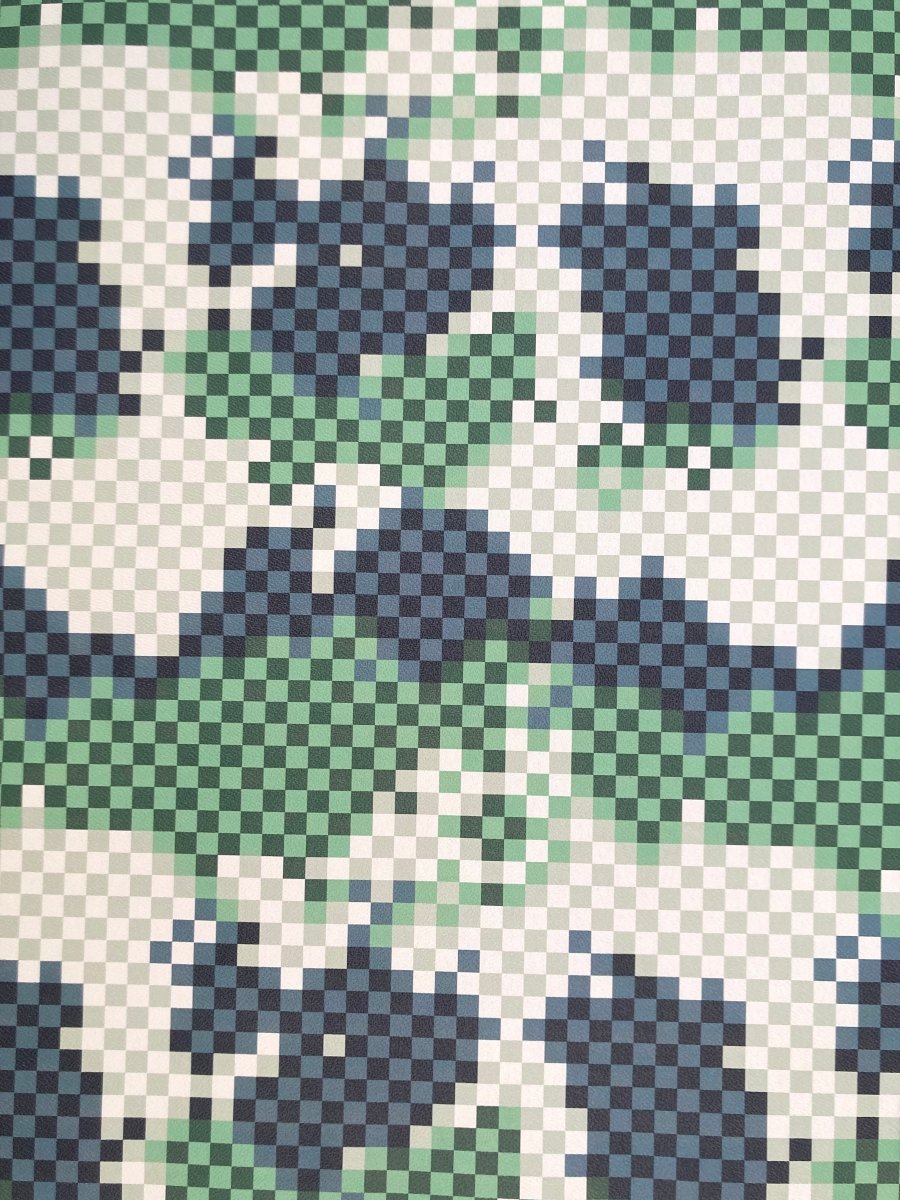 LV New Camouflage Damier Vinyl Leather for Custom DIY Handmade Upholstery - mingfabricstore