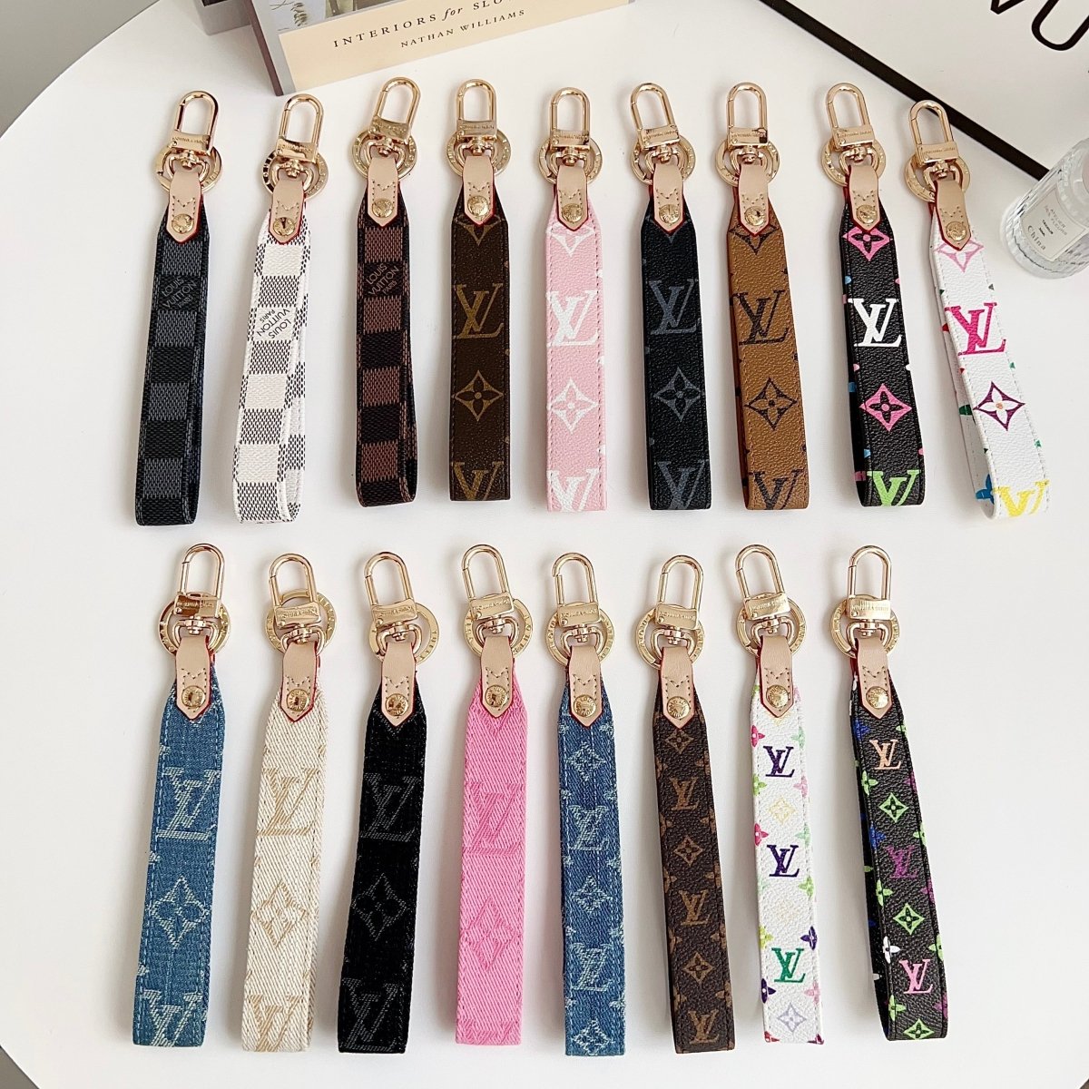 LV Pink Monogram Flower Keychain | Luxury Bag Charm - mingfabricstore