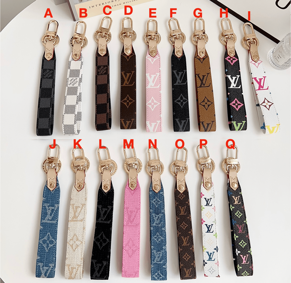 LV Pink Monogram Flower Keychain | Luxury Bag Charm - mingfabricstore