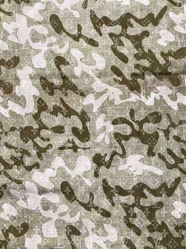 LV Takashi Murakami Camouflage Denim Fabric for Handmade Sewing Custom Bespoke - mingfabricstore