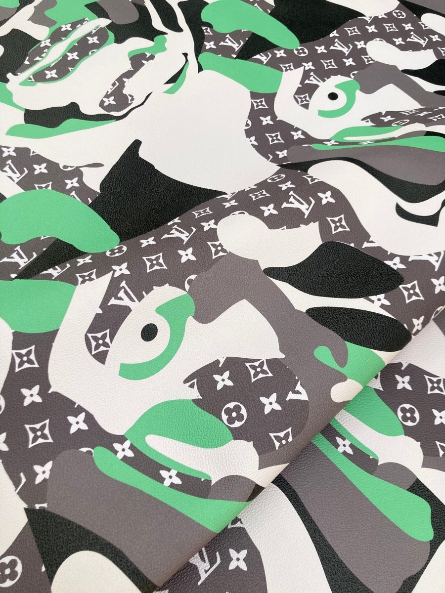 LV Vinyl Face Designer New Trending Fabric for Car Bag Repair Custom Sneakers Upholstery - mingfabricstore