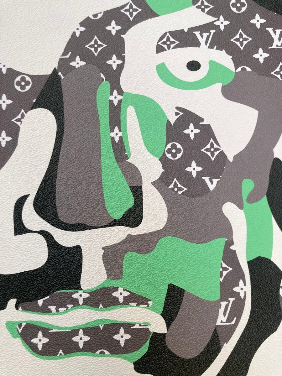 LV Vinyl Face Designer New Trending Fabric for Car Bag Repair Custom Sneakers Upholstery - mingfabricstore