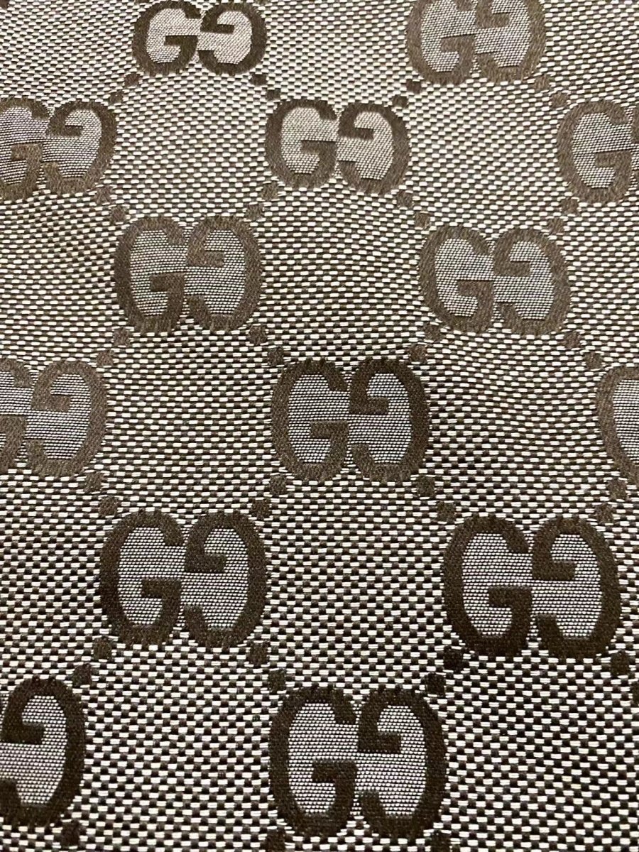 Medium Tan Gucci Jacquard Custom Designer Shoe Fabric - mingfabricstore