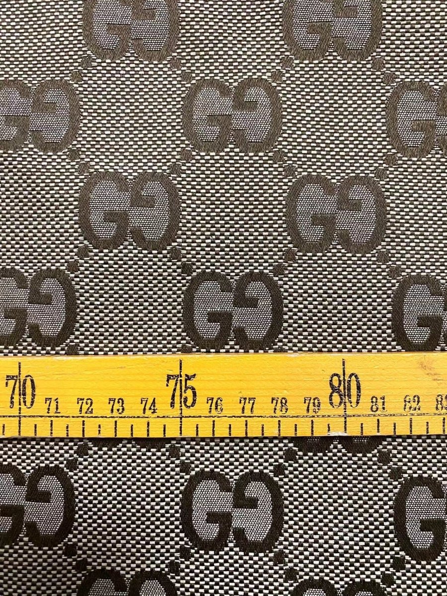 Medium Tan Gucci Jacquard Custom Designer Shoe Fabric - mingfabricstore