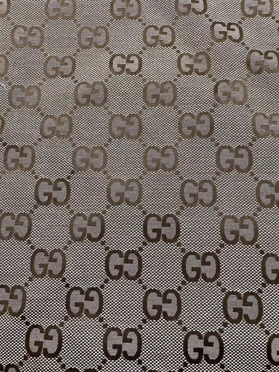 Medium Tan Gucci Jacquard Custom Designer Shoe Fabric - mingfabricstore
