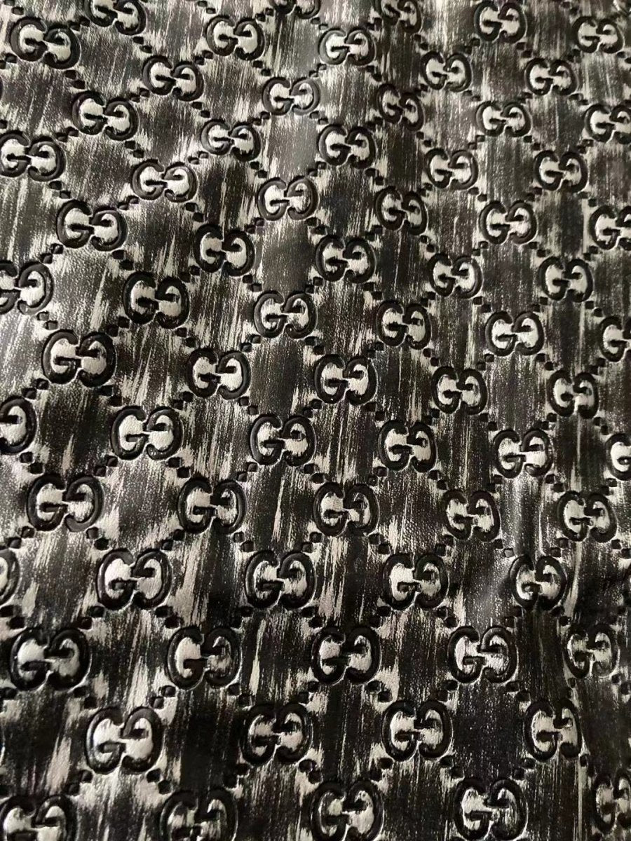 Metallic Luster Embossed Gucci Leather Soft for Bag Upholstery Custom Sneakers - mingfabricstore