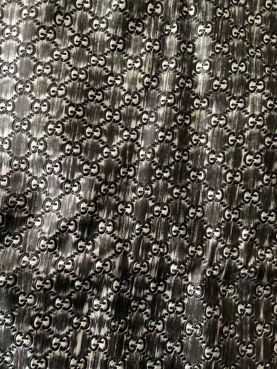 Metallic Luster Embossed Gucci Leather Soft for Bag Upholstery Custom Sneakers - mingfabricstore