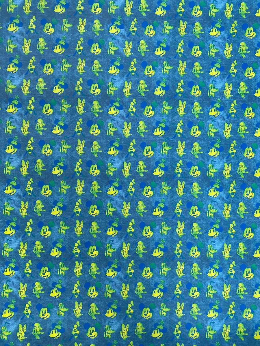 Mickey Mouse Faux Leather Vinly Leather Fabric for Handmade DIY Crafts - mingfabricstore