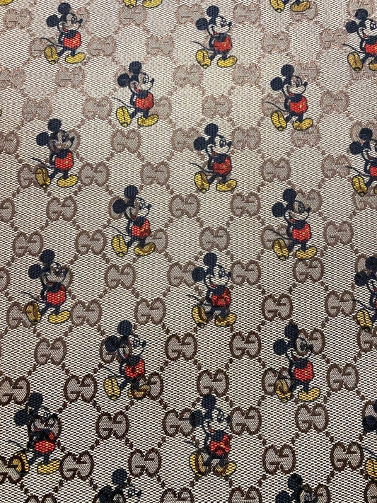 Mickey Mouse Gucci Jacquard Fabric for DIY Custom Sewing Projects - mingfabricstore