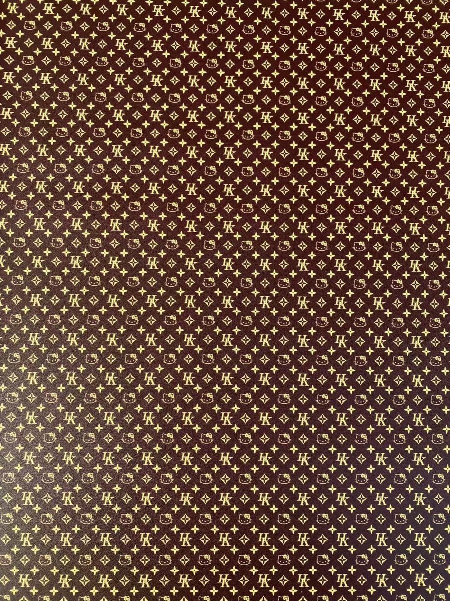Mini Size Hello Kitty Louis Vuitton Leather Fabric for Doll Making - mingfabricstore