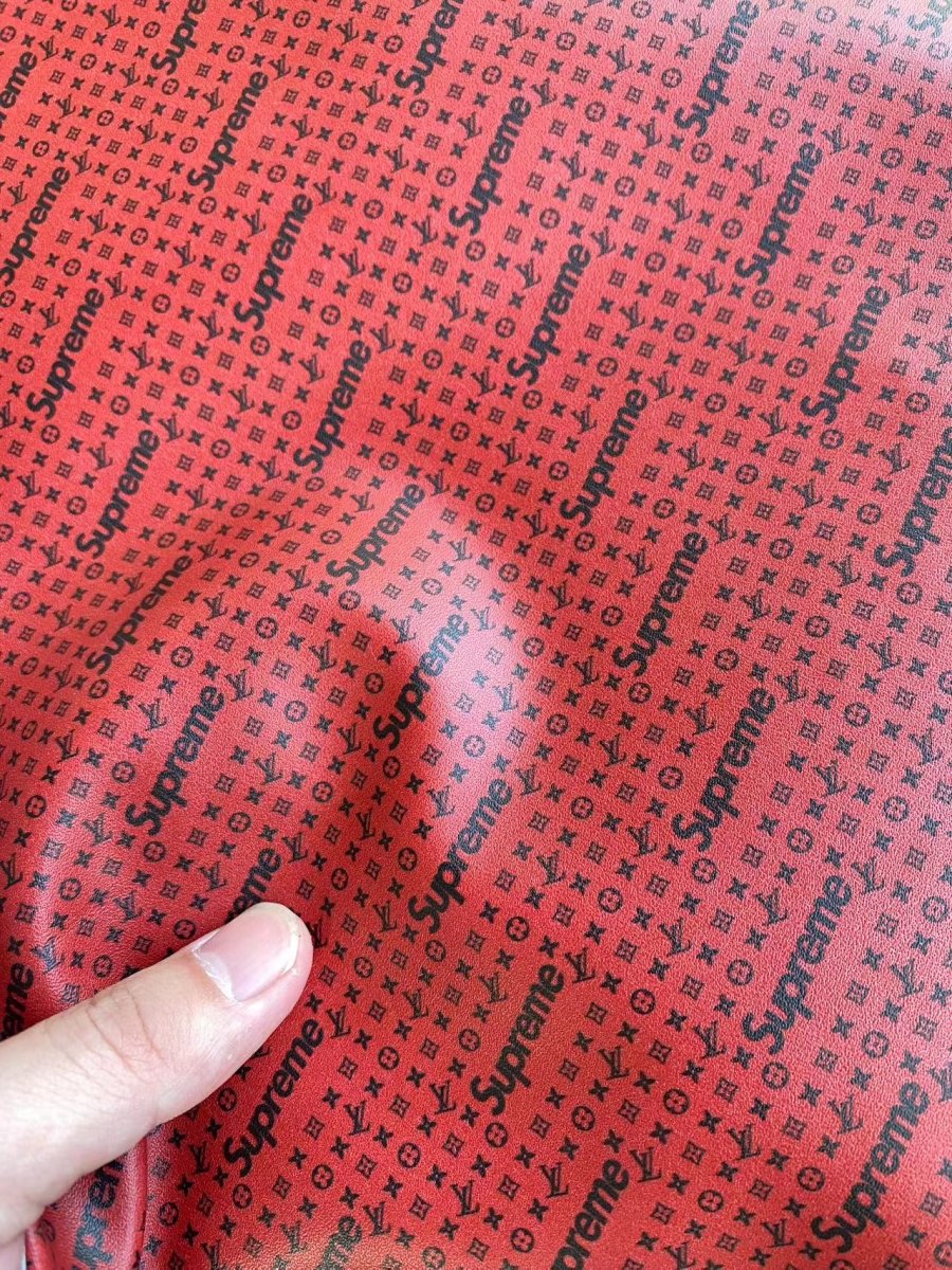Mini Size Supreme LV Leather for Doll Making - mingfabricstore