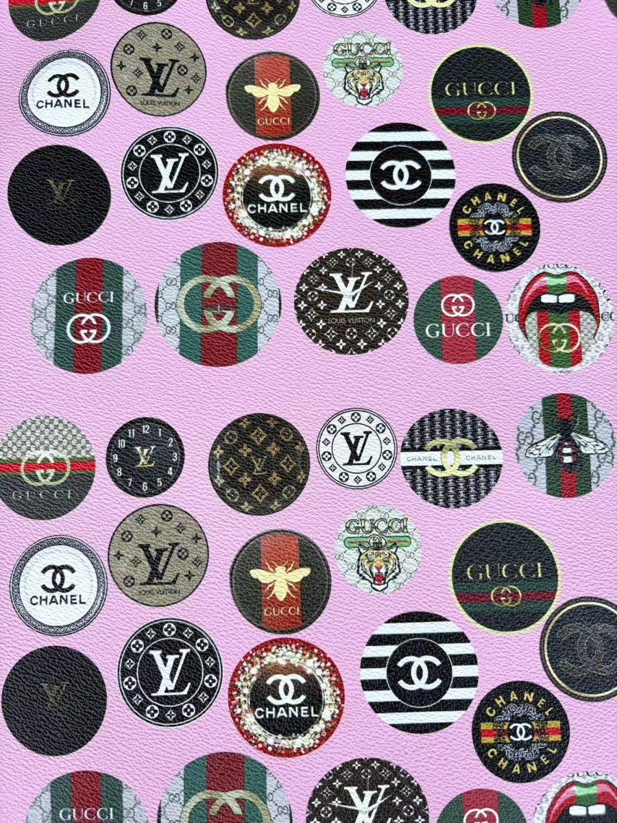 Multi-Brand LV Gucci Chanel Badge Leather Sheet Crafts DIY Materials - mingfabricstore