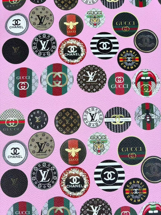Multi-Brand LV Gucci Chanel Badge Leather Sheet Crafts DIY Materials - mingfabricstore