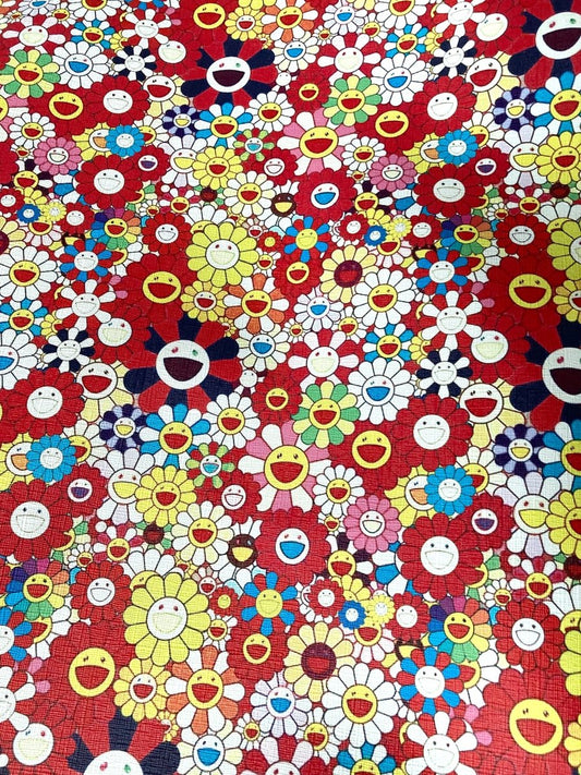 Murakami Takashi Leather Art Fabric for Custom - mingfabricstore