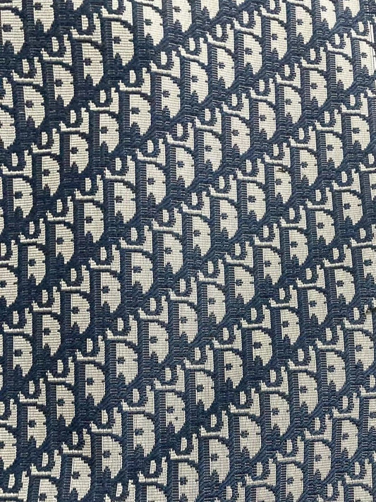 Navy Blue Dior Fabric for Custom Sneaker Bag - mingfabricstore