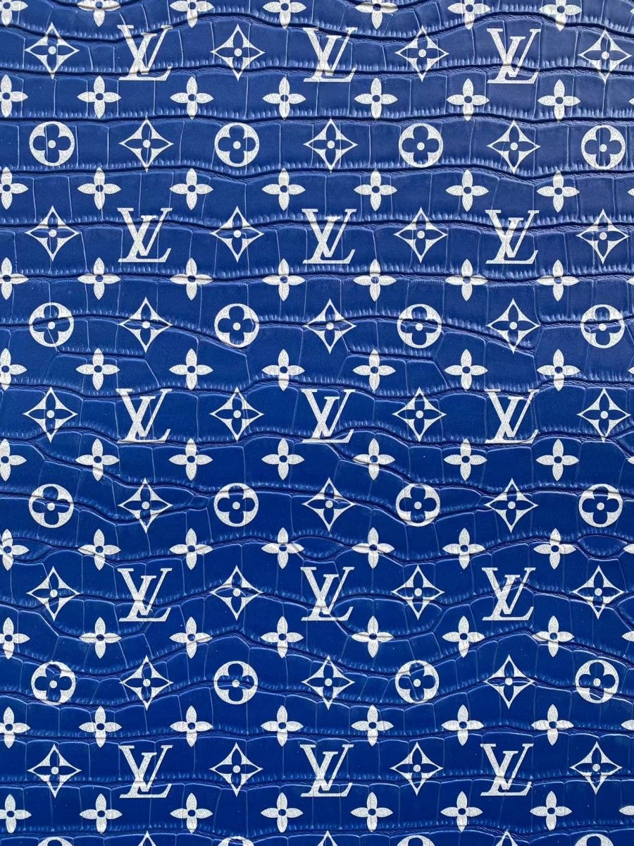 Navy Crocodile Alligator Louis Vuitton LV for Custom Bag Repair - mingfabricstore