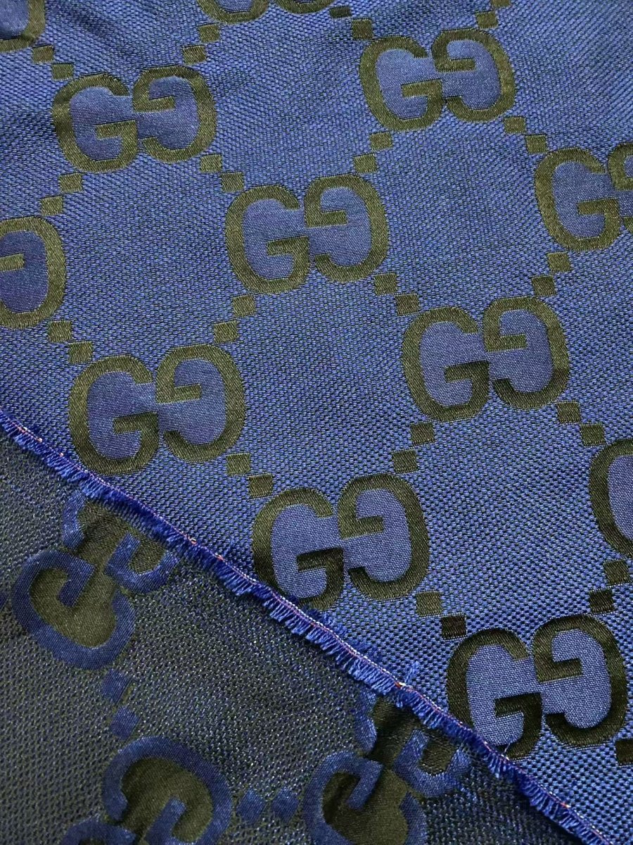 Navy Gucci Sewing Fabric - mingfabricstore