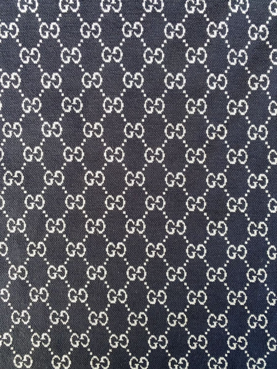 Navy Gucci Stretchy Knitted Clothing Fabric - mingfabricstore